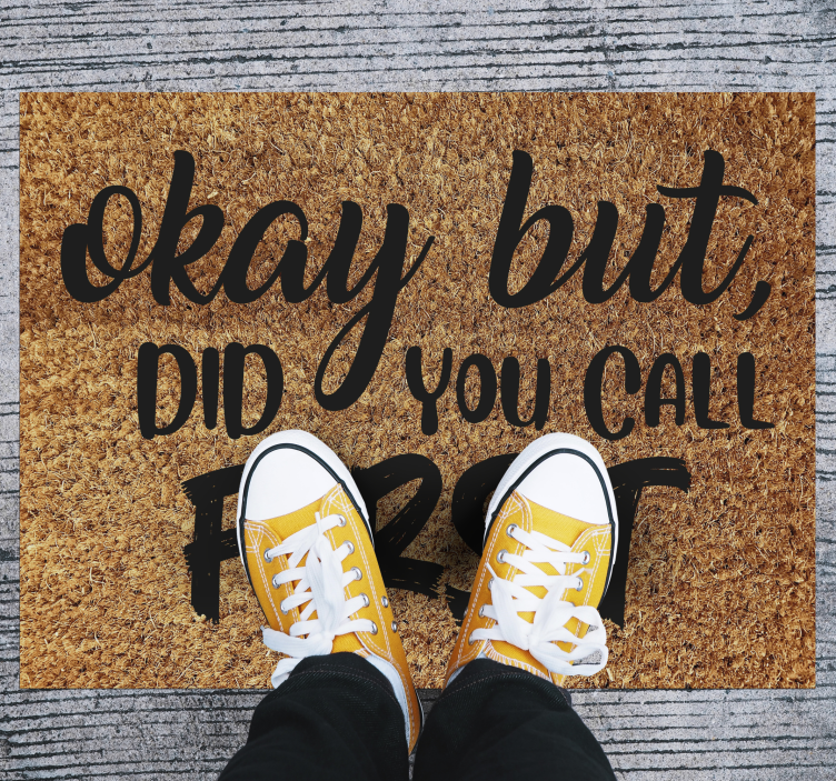 Zerbino pvc frase divertente benvenuto - TenStickers