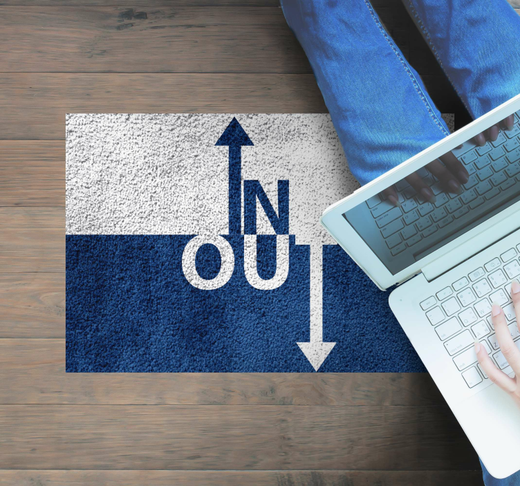 Tappeto vinile frase in uscita direzionale - TenStickers