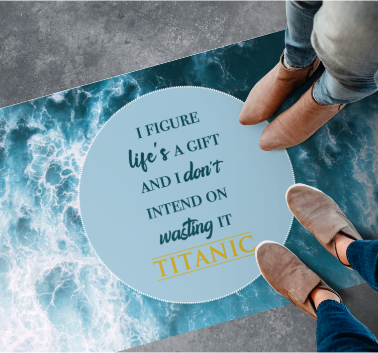 Tappeto vinile frase la vita è un dono - TenStickers