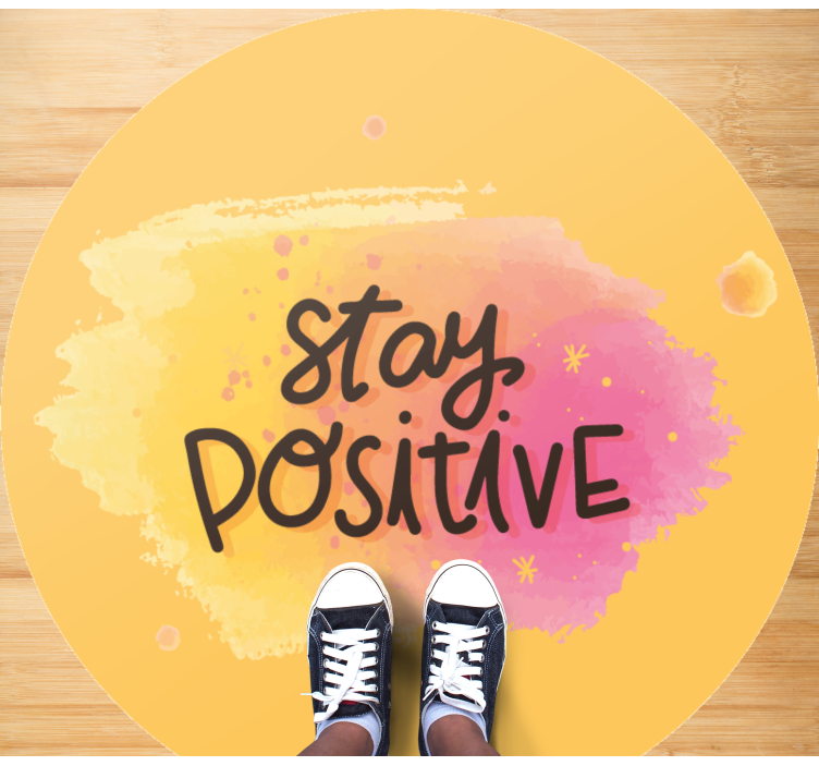 Tappeto vinile frase mantenere l'ottimismo - TenStickers