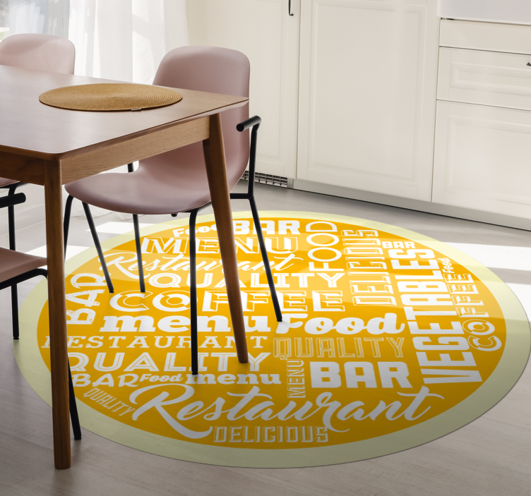 Tappeto vinile frase menù di qualità del ristorante - TenStickers