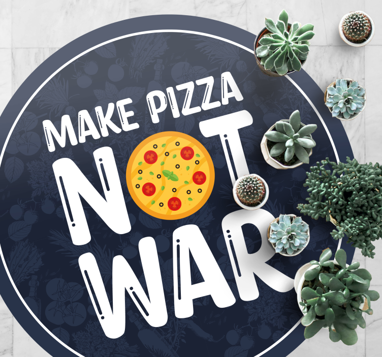 Tappeto vinile frase non fare la pizza - TenStickers