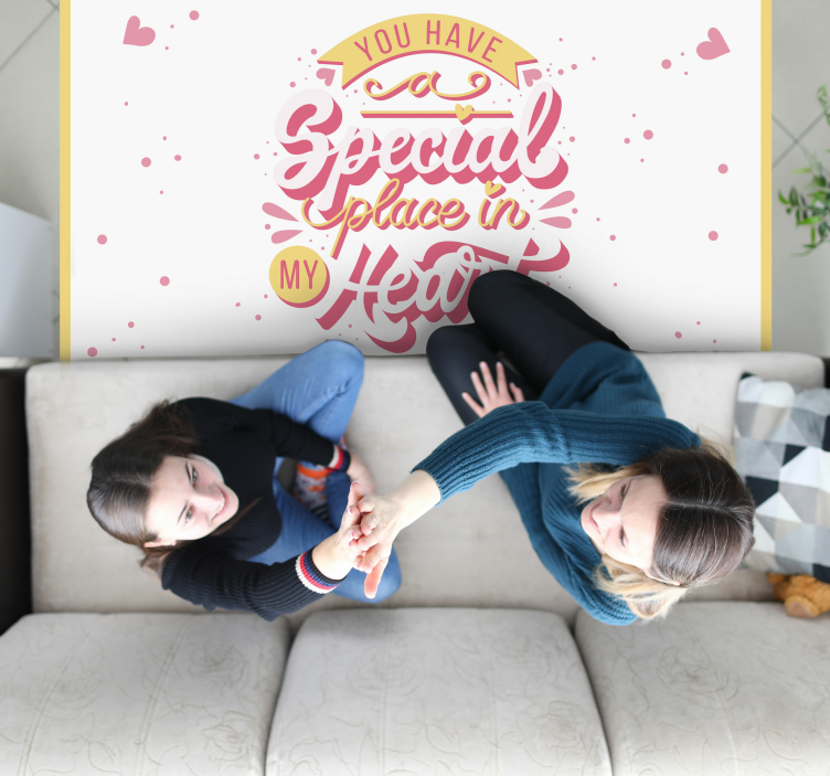 Tappeto vinile frase posto speciale nel cuore - TenStickers