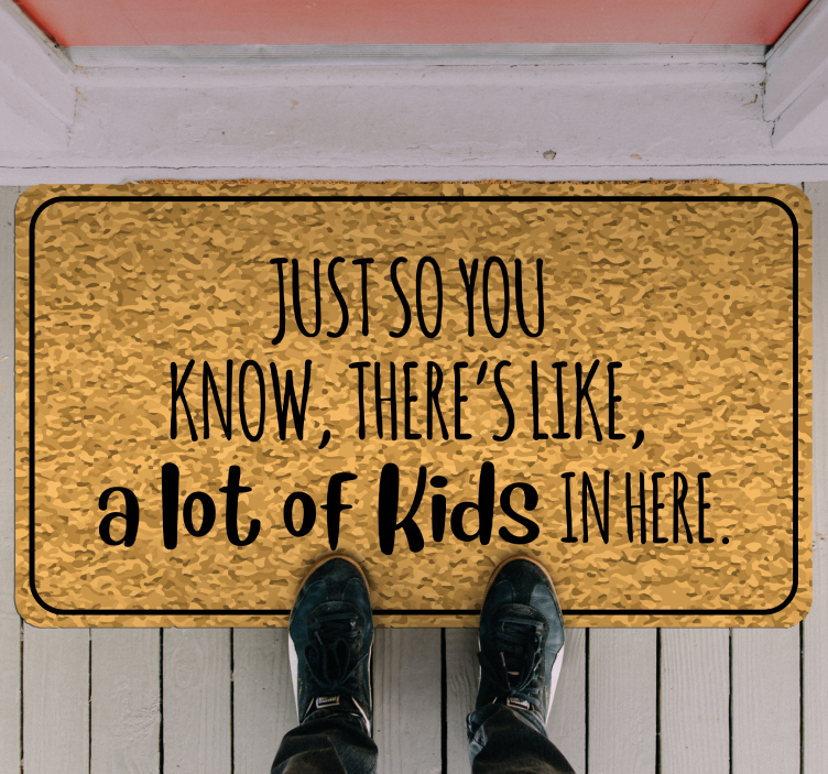 Tappeto vinile frase testo di ingresso informativo - TenStickers