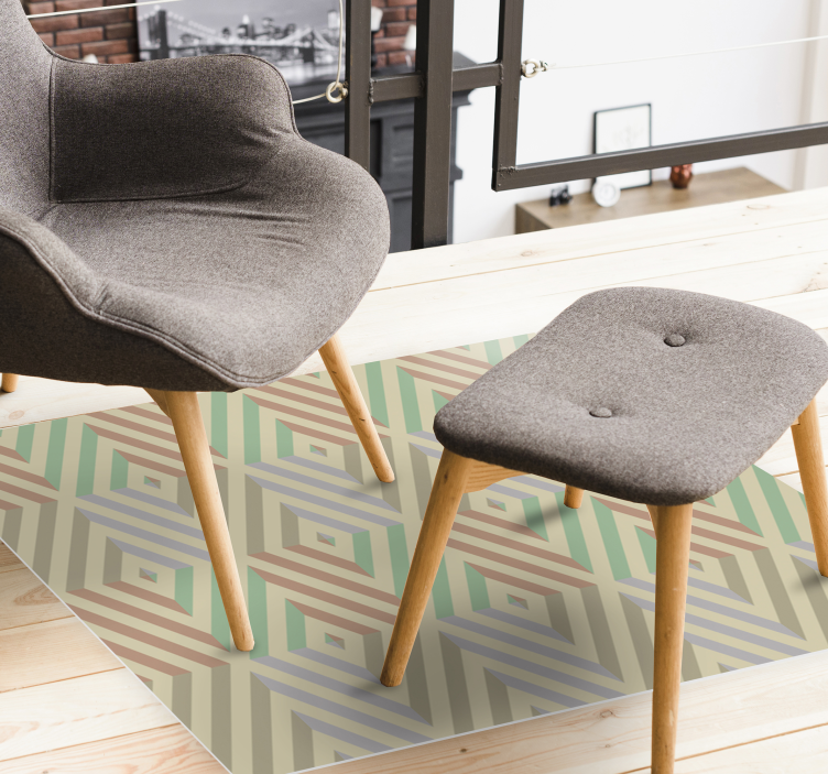 Tappeto vinile geometrico armonia geometrica - TenStickers