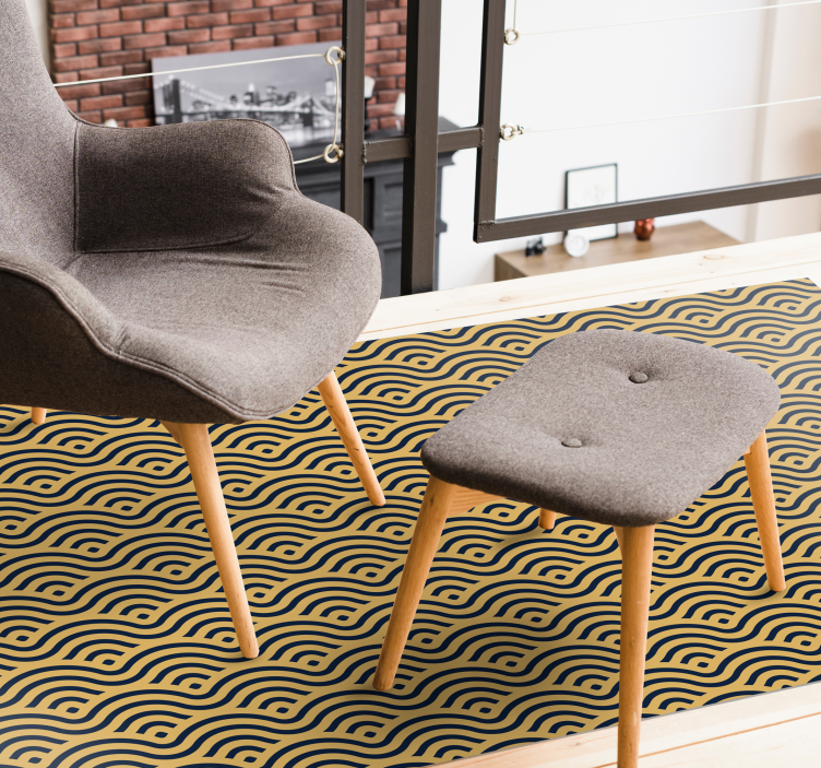 Tappeto vinile geometrico aspetto ondulato - TenStickers