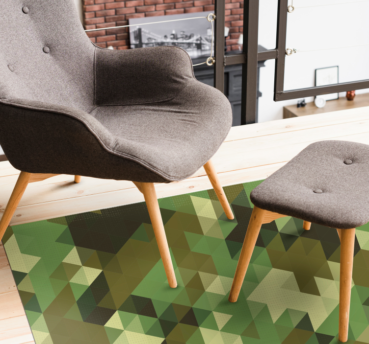 Tappeto vinile geometrico camuffamento geometrico - TenStickers