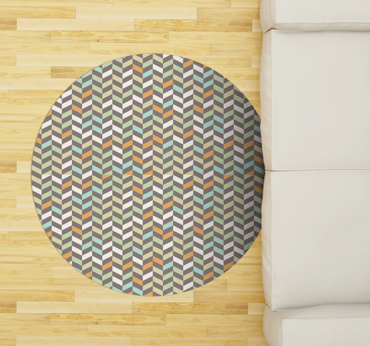Tappeto vinile geometrico cerchio dello spettro chevron - TenStickers