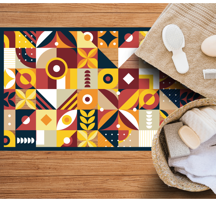 Tappeto vinile piastrelle composizioni vivaci - TenStickers