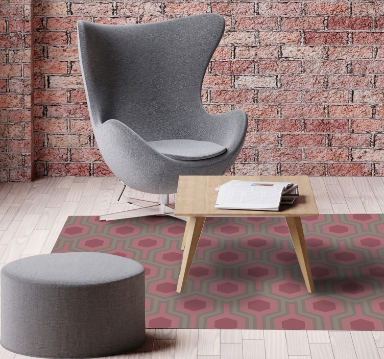 Tappeto vinile geometrico configurazione a nido d'ape - TenStickers