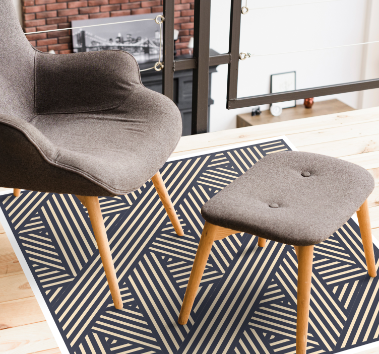 Tappeto vinile geometrico diagonali geometriche - TenStickers