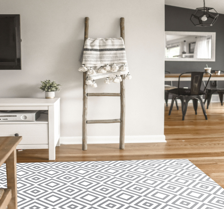 Tappeto vinile geometrico disegno a forma di diamante - TenStickers