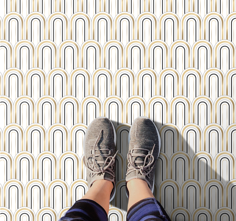 Tappeto vinile geometrico disegno del modello ad arco - TenStickers