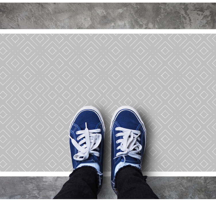 Tappeto vinile camera da letto diamanti grigi ed eleganti - TenStickers