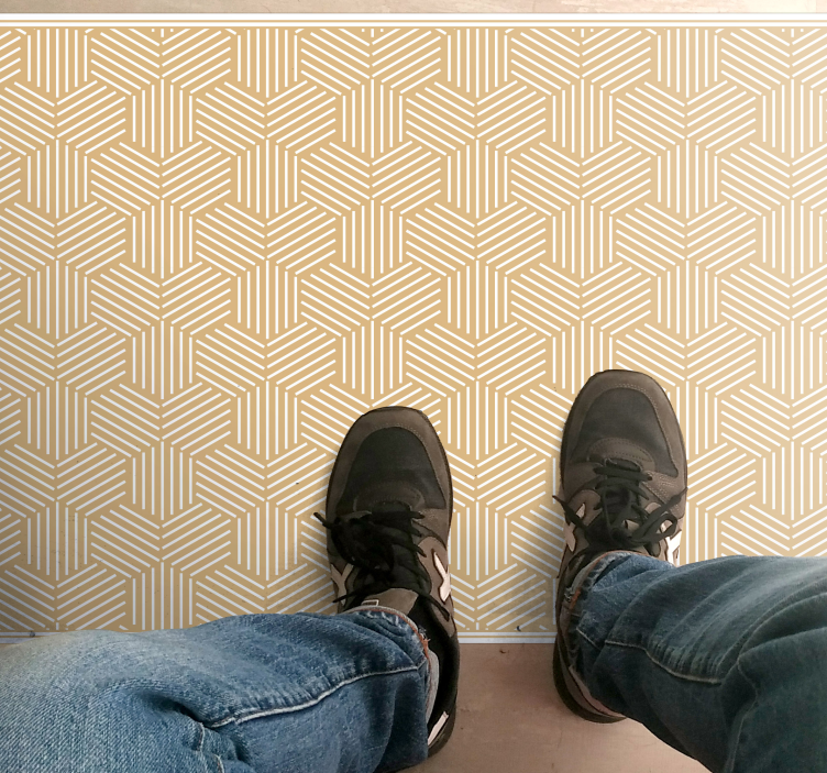 Tappeto vinile geometrico eleganza a spina di pesce - TenStickers