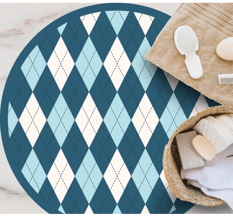 Tappeto vinile geometrico eleganza del motivo a rombi - TenStickers