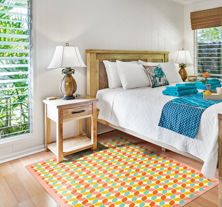 Tappeto vinile geometrico esagoni geometrici - TenStickers