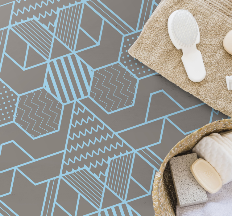 Tappeto vinile geometrico forme astratte geometriche - TenStickers