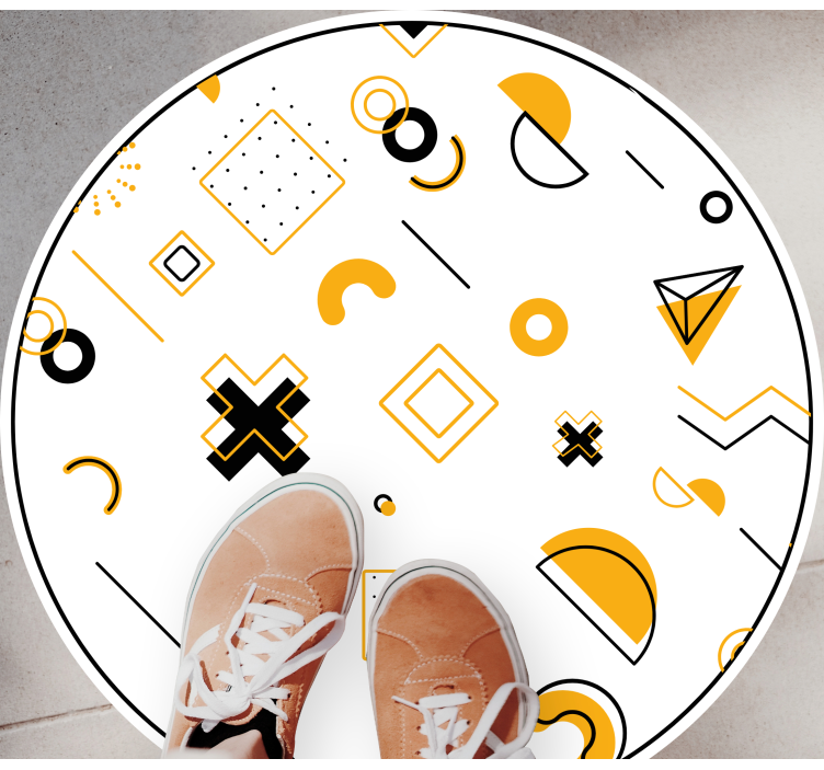 Tappeto vinile geometrico forme matematiche moderne - TenStickers