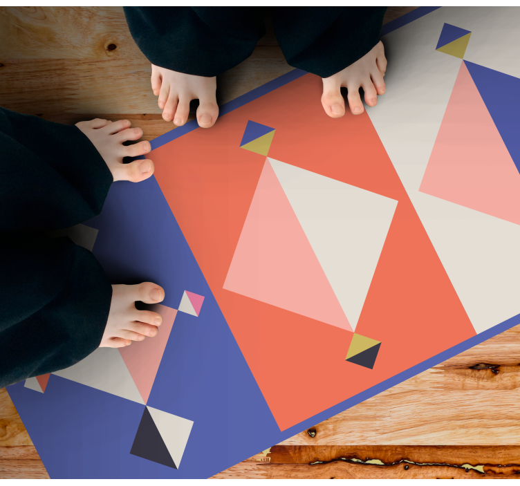 Tappeto vinile geometrico forme moderne astratte - TenStickers