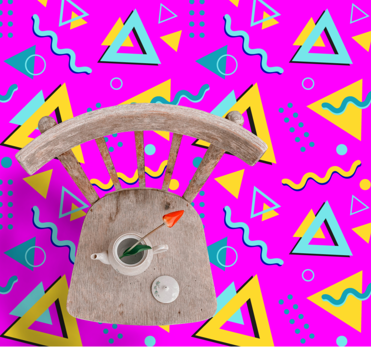 Tappeto vinile geometrico modello memphis anni '80 - TenStickers