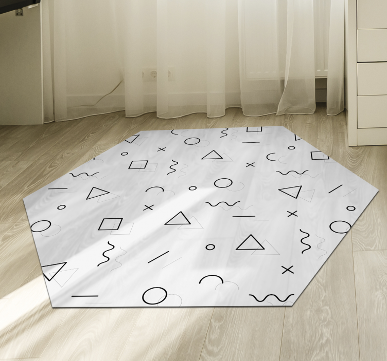 Tappeto vinile geometrico geometria astratta - TenStickers