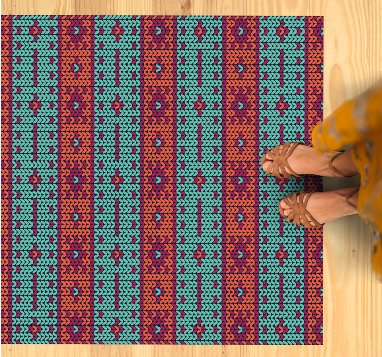 Tappeto vinile etnico motivo geometrico vivace - TenStickers