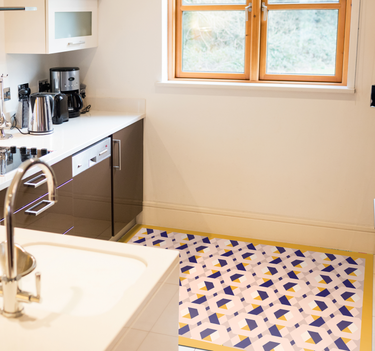 Tappeto pvc cucina concetto geometrico vivace - TenStickers