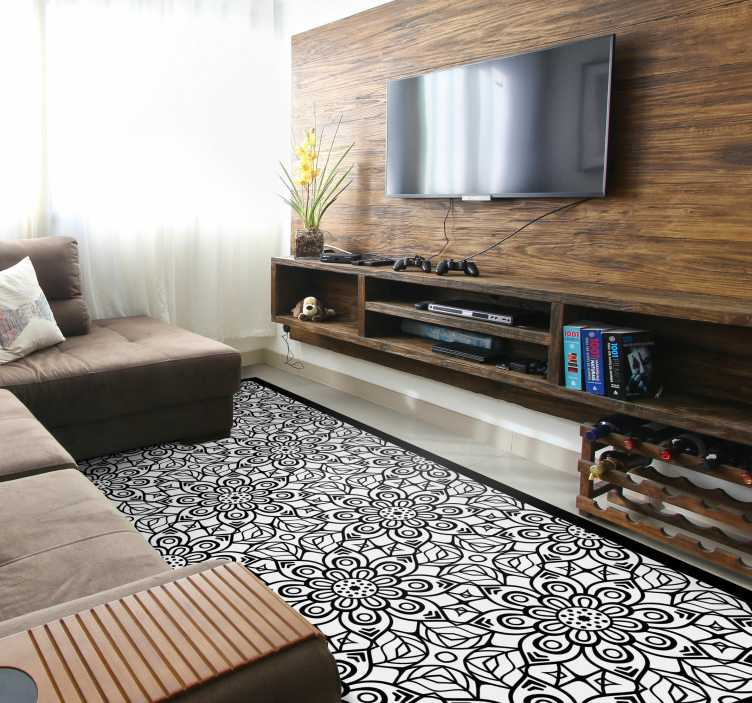 Tappeto vinile geometrico mandala intricati - TenStickers