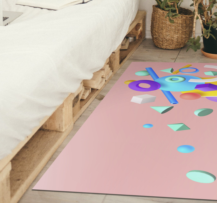 Tappeto vinile geometrico matrice di forme geometriche - TenStickers