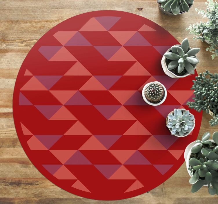 Tappeto vinile geometrico modello triangolo rosso - TenStickers