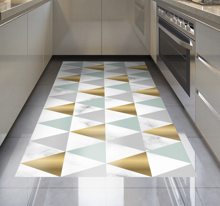 Tappeto vinile cucina geometrico mosaico - TenStickers