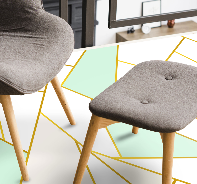 Tappeto vinile geometrico mosaico pastello angolare - TenStickers