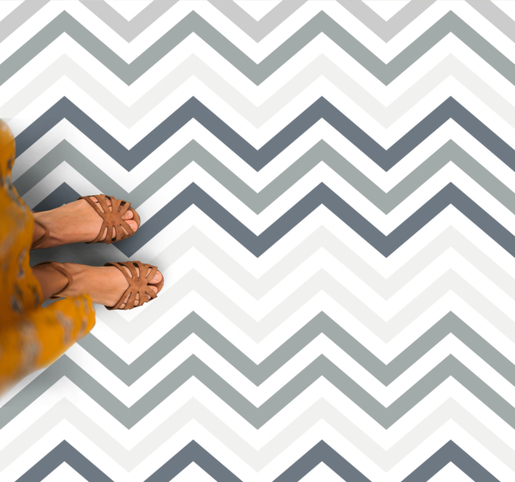Tappeto vinile geometrico motivo chevron chic - TenStickers