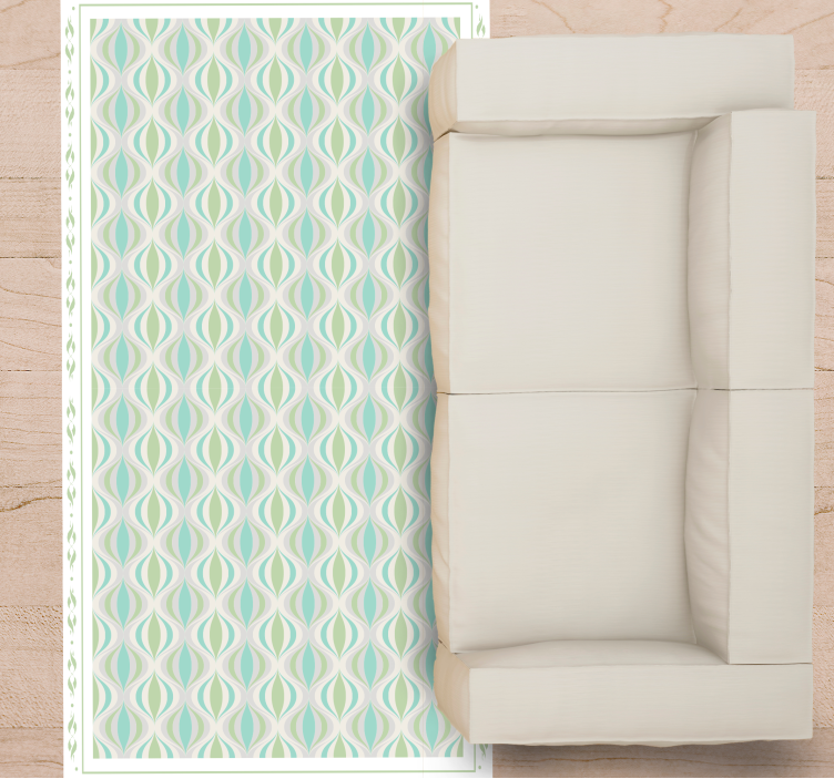 Tappeto vinile piastrelle motivo sinuoso - TenStickers