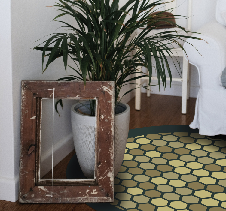 Tappeto vinile geometrico nido d'ape geometrico - TenStickers