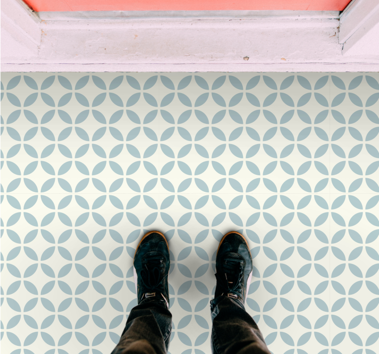 Tappeto vinile piastrelle piastrella a motivi circolari - TenStickers