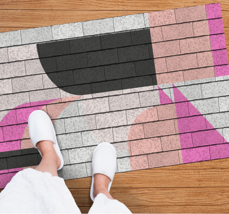 Tappeto vinile geometrico segmenti di colore concettuali - TenStickers