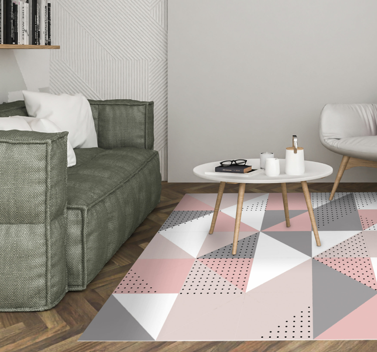 Tappeto vinile geometrico segmenti di colore triangolari - TenStickers