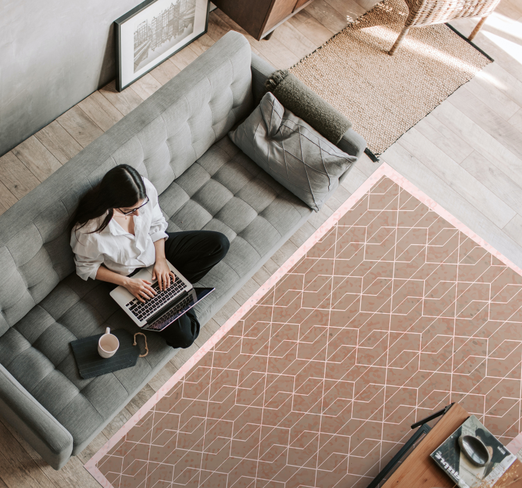 Tappeto vinile geometrico semplicità geometrica - TenStickers