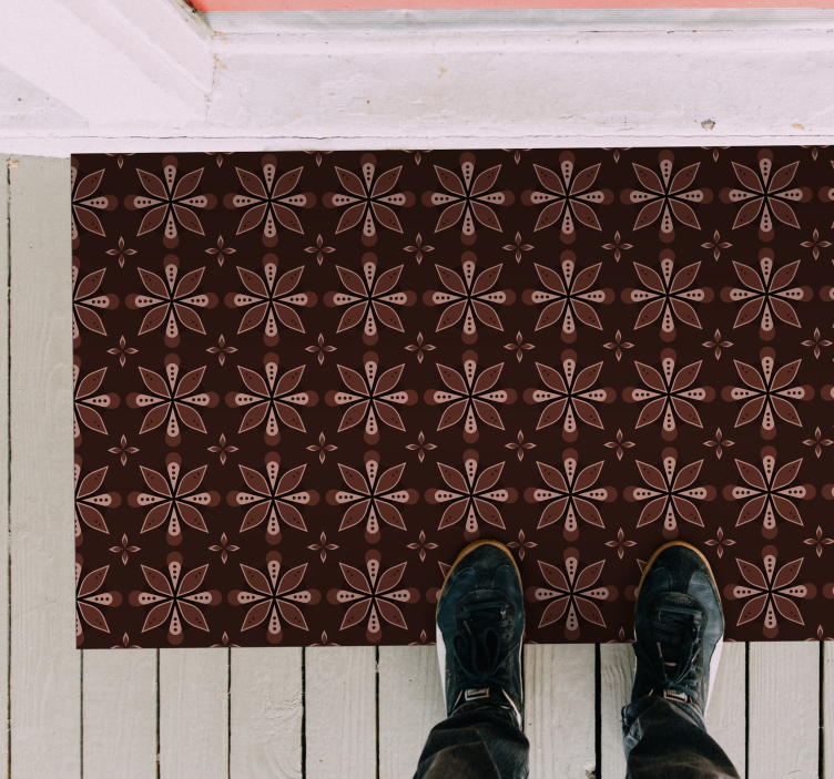 Zerbino pvc simmetria floreale geometrica - TenStickers