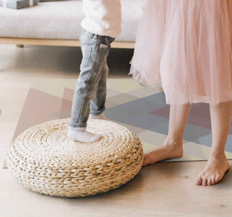 Tappeto vinile geometrico sovrapposizione geometrica - TenStickers