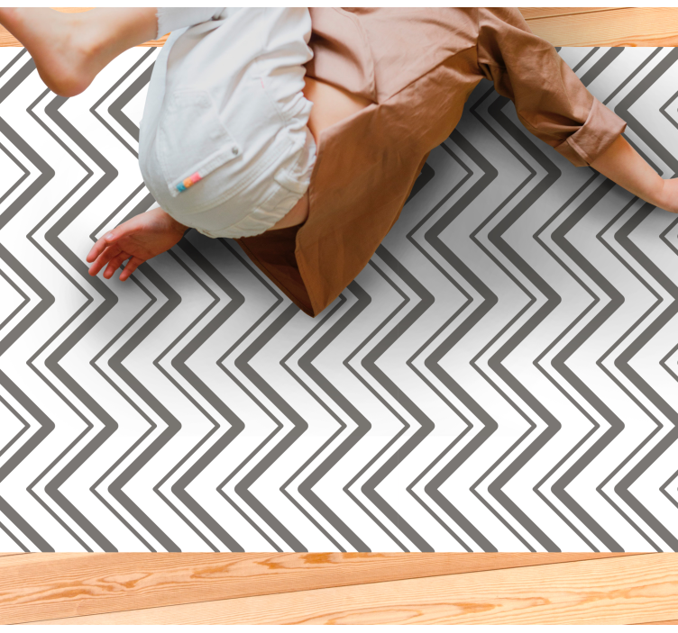 Tappeto vinile geometrico stile con motivo a chevron - TenStickers