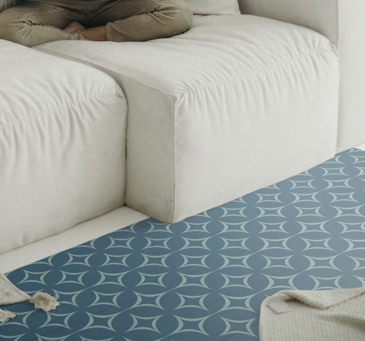 Tappeto vinile geometrico tappetino con motivo circolare - TenStickers