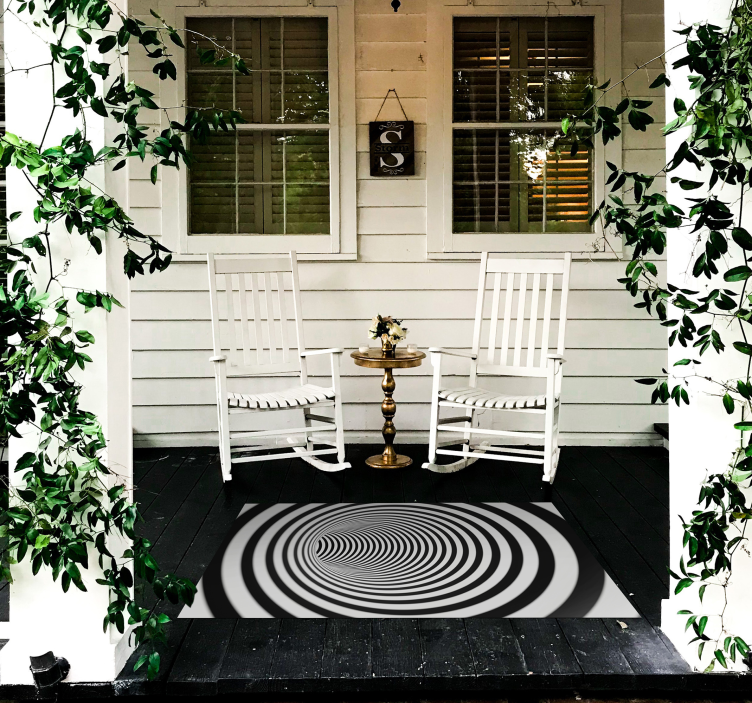 Tappeto vinile geometrico turbinio di illusione ottica - TenStickers