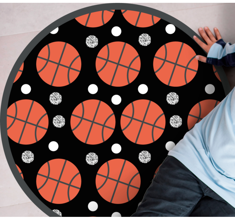 Tappeto vinile giochi palloni da basket - TenStickers