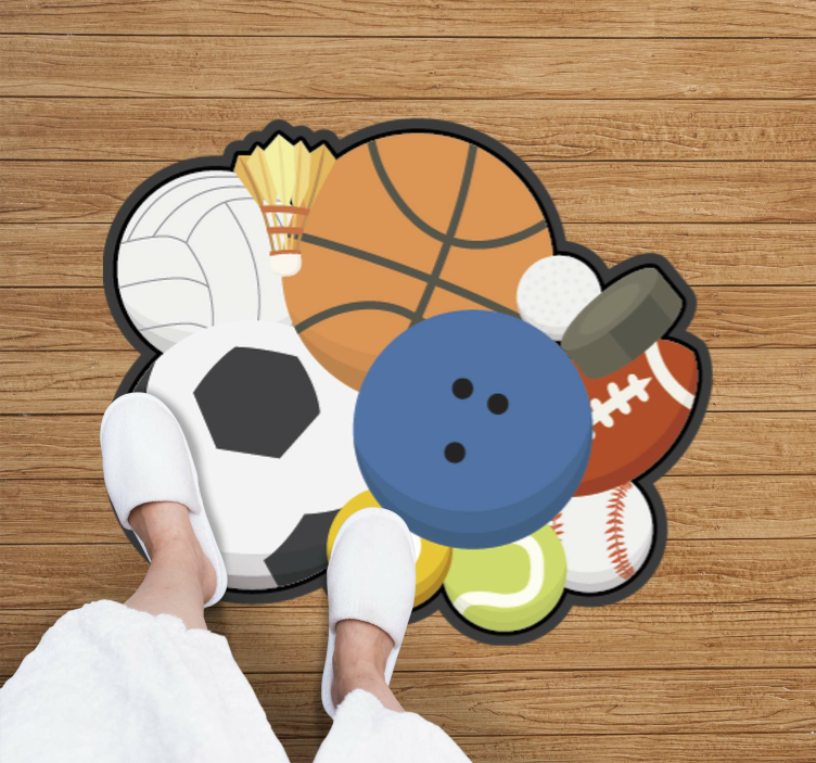 Tappeto vinile giochi collage sportivo - TenStickers