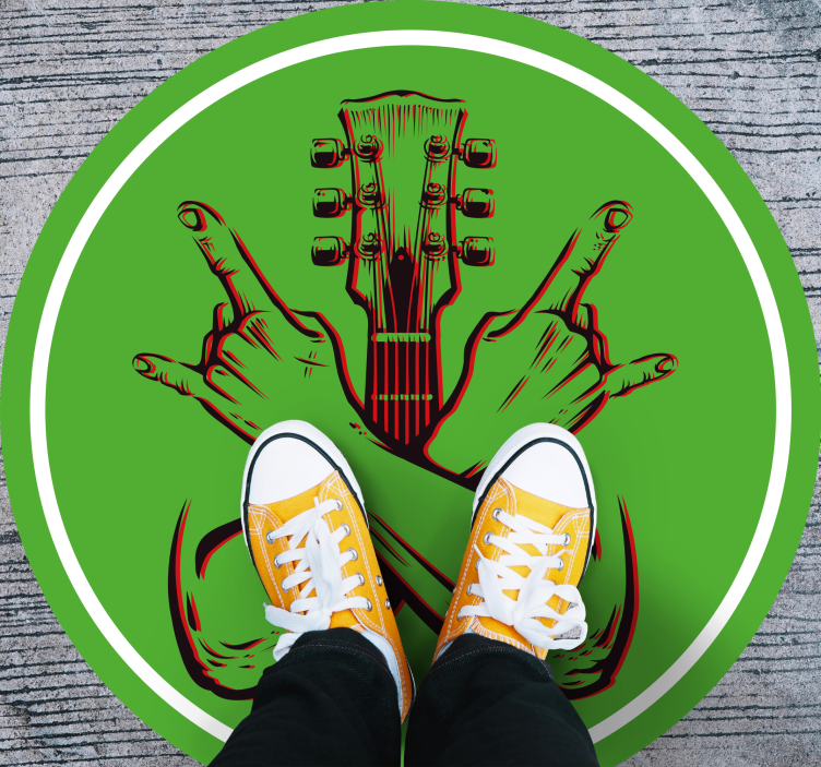 Tappeto vinile rotondo gesto di oscillazione - TenStickers