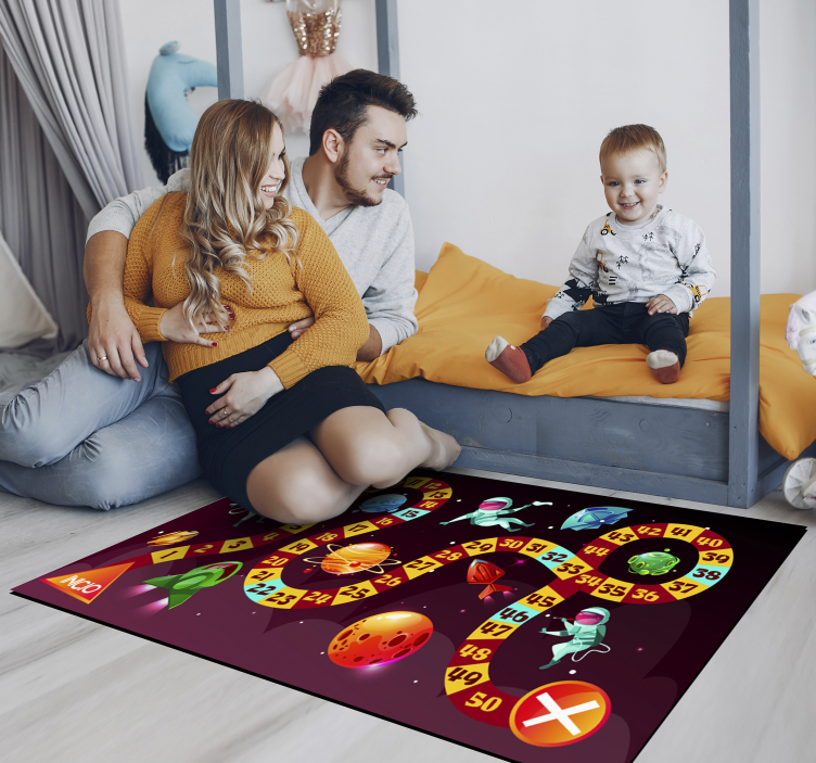 Tappeto vinile giochi gioco di avventure spaziali - TenStickers