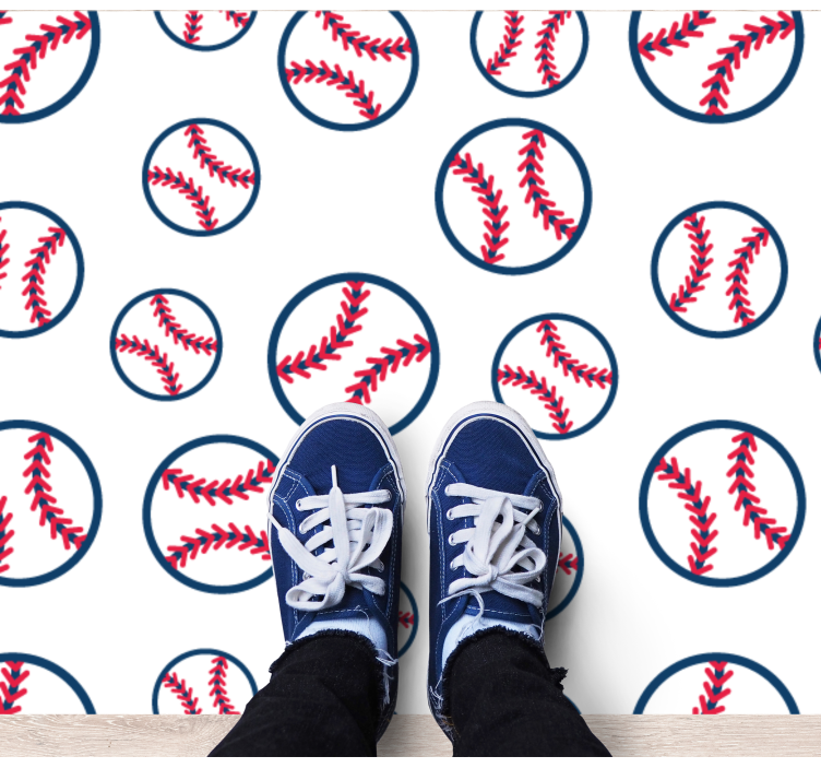 Tappeto vinile giochi modello da baseball - TenStickers